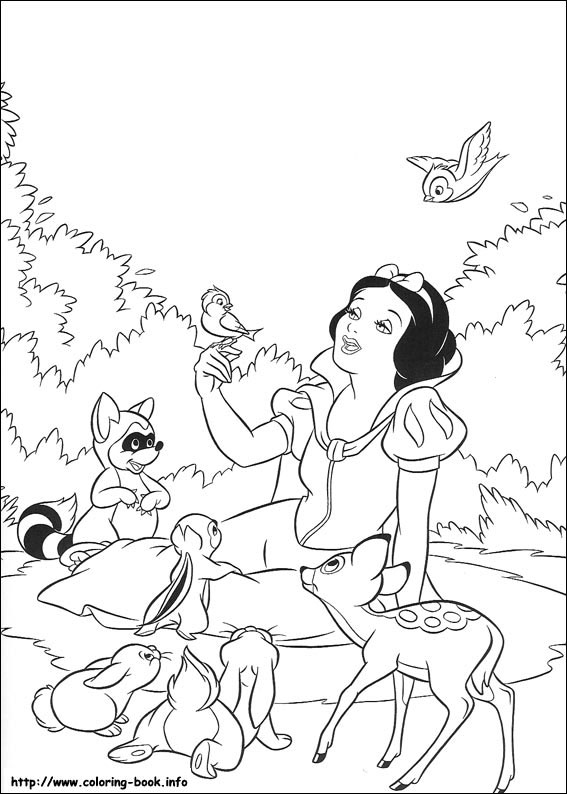 Snow White coloring picture